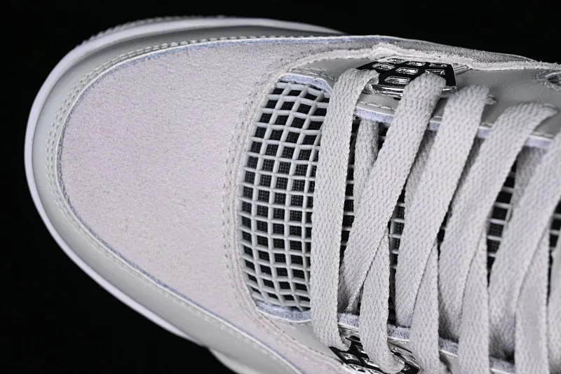 All categories Air Jordan Jordan series basketball shoes Air Jordan 4 cost-effective version Air Jordan 4 Retro "Frozen Moments" AJ4 Joe 4 electroplated silver AQ9129-001